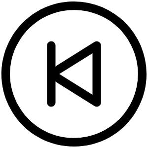 Skip Back Circle Light Icon from Phosphor Light Set