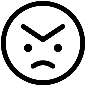 Smiley Angry Light Icon from Phosphor Light Set