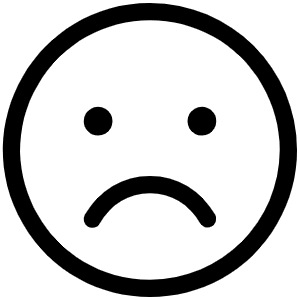 Smiley Sad Light Icon from Phosphor Light Set