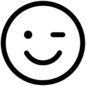 Smiley Wink Light Icon from Phosphor Light Set