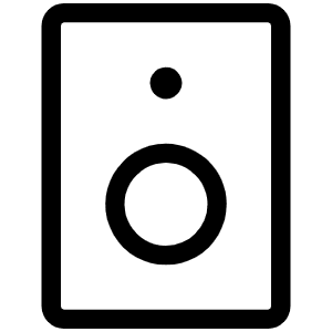 Speaker Hifi Light Icon from Phosphor Light Set