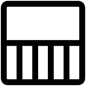 Square Half Bottom Light Icon from Phosphor Light Set