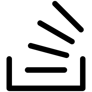 Stack Overflow Logo Light Icon from Phosphor Light Set