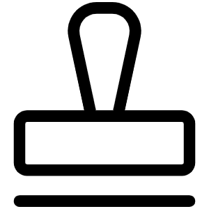 Stamp Light Icon from Phosphor Light Set