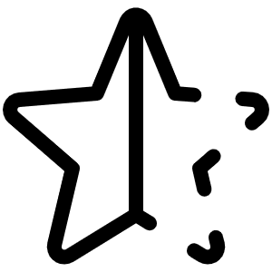 Star Half Light Icon from Phosphor Light Set
