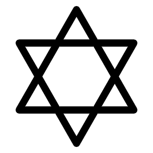 Star Of David Light Icon from Phosphor Light Set