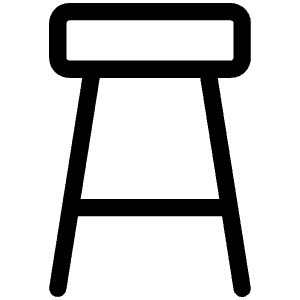 Stool Light Icon from Phosphor Light Set