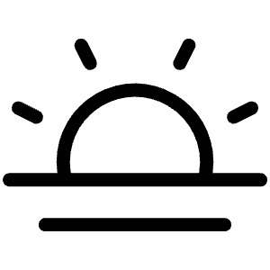 Sun Horizon Light Icon from Phosphor Light Set