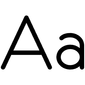 Text Aa Light Icon from Phosphor Light Set