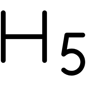 Text H Five Light Icon from Phosphor Light Set