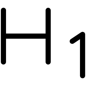 Text H One Light Icon from Phosphor Light Set