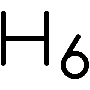 Text H Six Light Icon from Phosphor Light Set