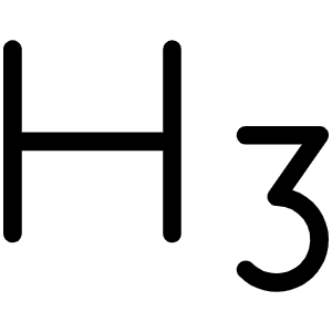 Text H Three Light Icon from Phosphor Light Set