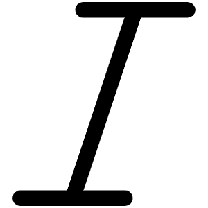 Text Italic Light Icon from Phosphor Light Set