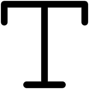 Text T Light Icon from Phosphor Light Set