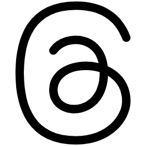 Threads Logo Light Icon from Phosphor Light Set