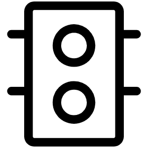 Traffic Signal Light Icon from Phosphor Light Set