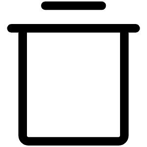 Trash Simple Light Icon from Phosphor Light Set