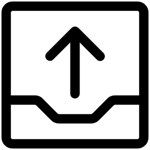 Tray Arrow Up Light Icon from Phosphor Light Set