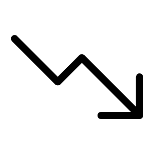 Trend Down Light Icon from Phosphor Light Set