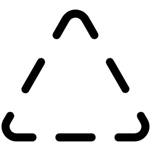 Triangle Dashed Light Icon from Phosphor Light Set