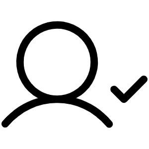 User Check Light Icon from Phosphor Light Set