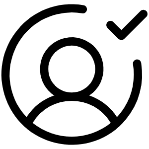 User Circle Check Light Icon from Phosphor Light Set