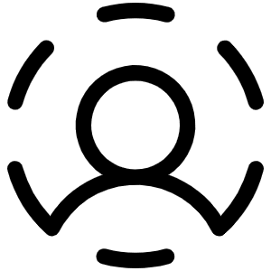 User Circle Dashed Light Icon from Phosphor Light Set