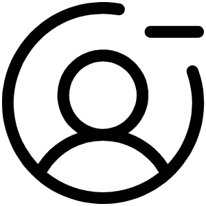 User Circle Minus Light Icon from Phosphor Light Set
