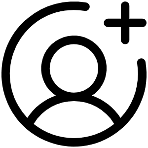 User Circle Plus Light Icon from Phosphor Light Set
