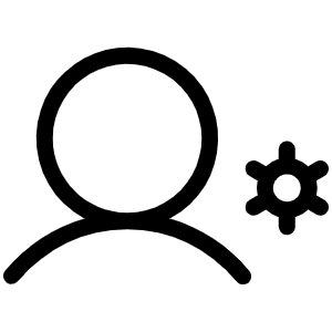 User Gear Light Icon from Phosphor Light Set