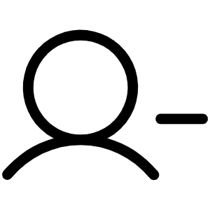 User Minus Light Icon from Phosphor Light Set