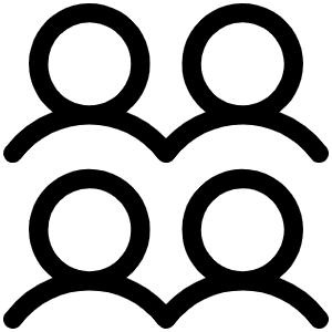 Users Four Light Icon from Phosphor Light Set