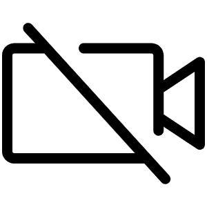 Video Camera Slash Light Icon from Phosphor Light Set