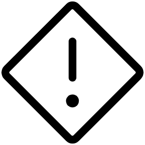 Warning Diamond Light Icon from Phosphor Light Set