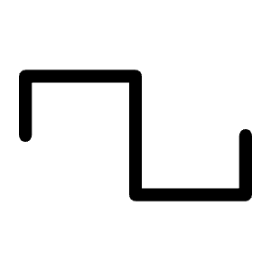 Wave Square Light Icon from Phosphor Light Set