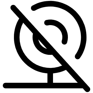 Webcam Slash Light Icon from Phosphor Light Set