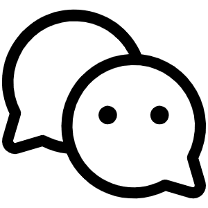 Wechat Logo Light Icon from Phosphor Light Set