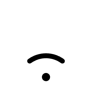 Wifi Low Light Icon from Phosphor Light Set