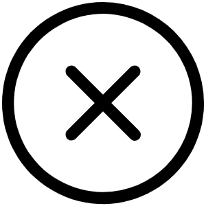 X Circle Light Icon from Phosphor Light Set