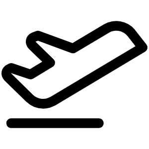 Airplane Takeoff Icon from Phosphor Regular Set