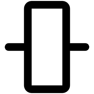 Align Center Vertical Simple Icon from Phosphor Regular Set