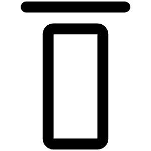 Align Top Simple Icon from Phosphor Regular Set