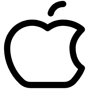 Apple Logo Icon from Phosphor Regular Set