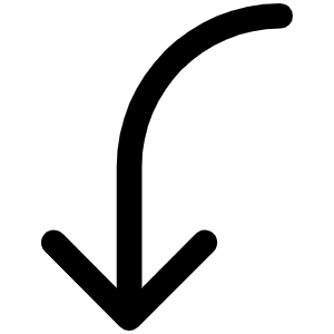 Arrow Bend Left Down Icon from Phosphor Regular Set