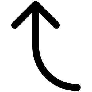 Arrow Bend Left Up Icon from Phosphor Regular Set
