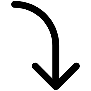 Arrow Bend Right Down Icon from Phosphor Regular Set