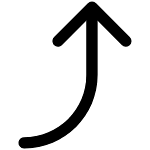 Arrow Bend Right Up Icon from Phosphor Regular Set