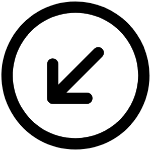 Arrow Circle Down Left Icon from Phosphor Regular Set