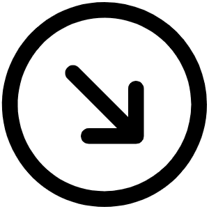 Arrow Circle Down Right Icon from Phosphor Regular Set